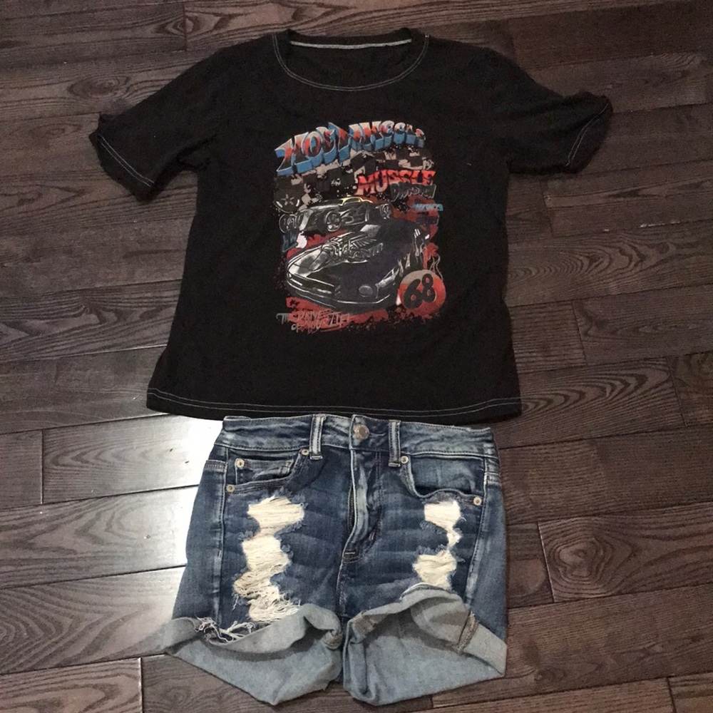 Top and shorts